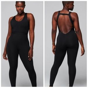 NWT Fabletics Motion365+ Black Jumpsuit One Piece Large